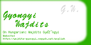 gyongyi wajdits business card